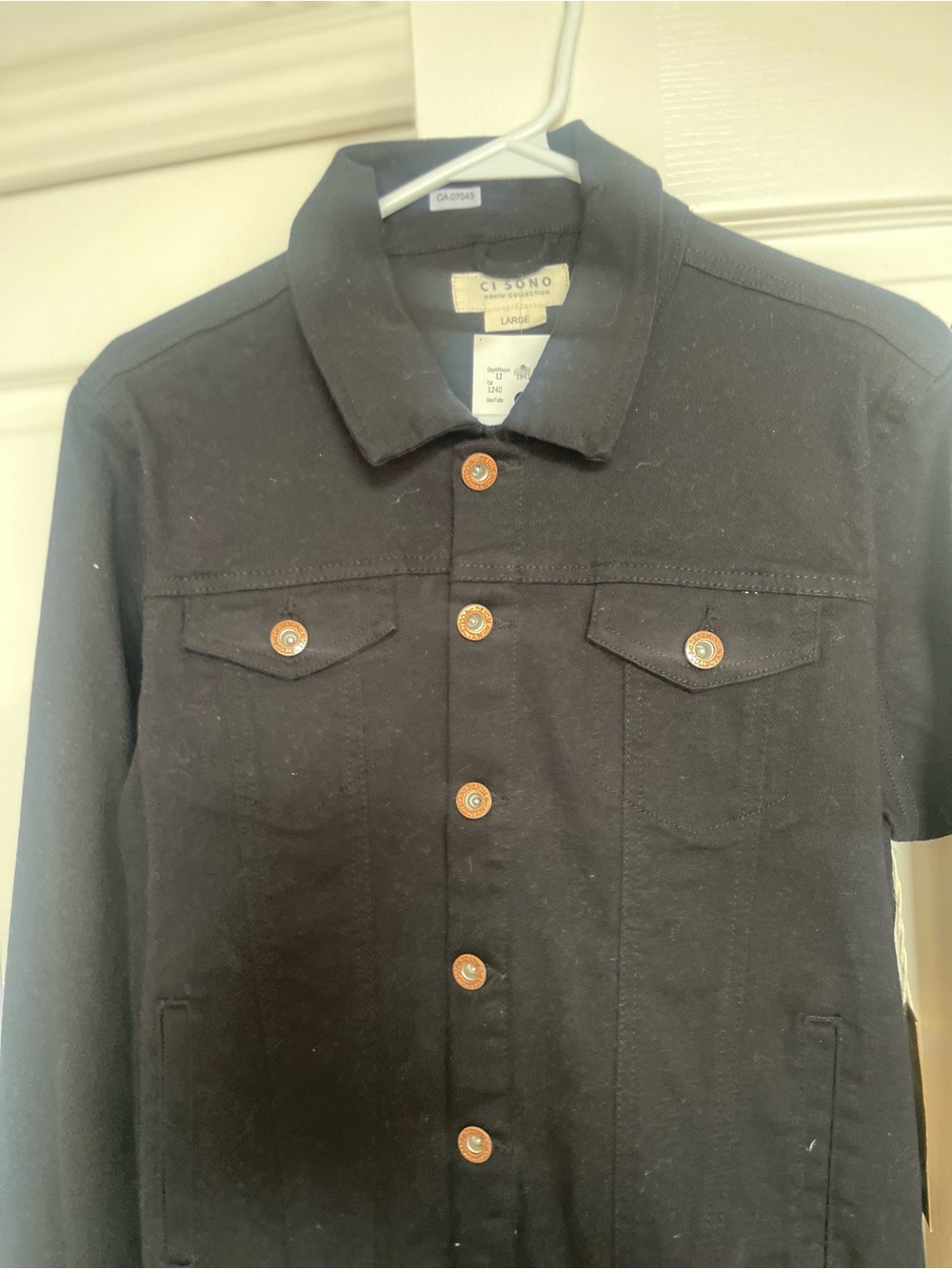 Black denim jacket